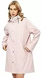 UNIQUEBELLA Upgrade Damen Regenjacke Wasserdicht Regenmantel Winddicht Wetterfest Übergangsjacke Mit Kapuze Mantel Jacke Outdoor