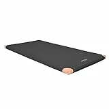 Grevinga® | Spiel- und Turnmatte | KIMA | (RG 22 - sehr weich) mit Lederecken | 200x100x6cm | SCHWARZ