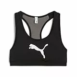 PUMA Damen 4keeps Bra Sport-BHS, Puma Black-Big White Cat, M EU