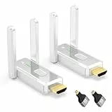 Wireless HDMI, 150m Reichweite 1080P@60Hz HDMI Drahtlos Sender & Empfänger, 2,4G/5G Dual-Band Plug & Play für Streaming, Konferenzen, PC zu TV/Monitor/Projektor