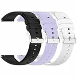 OUTPUTBT 3-Stück Silikon Uhrenarmband 24mm Kompatibel mit Garmin/SUUNTO/Ticwatch/Spartan/Fossil Armband für Damen Herren, Bandbreite 16mm 18mm 20mm 22mm 24mm
