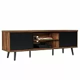 Bestier Mid-Century Bücherregal Modernes Bücherregal mit 7 Würfelaufbewahrung und Beinen Freistehendes dekoratives Organizer-Regal für Wohnzimmer Schlafzimmer Home Office Möbel