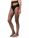 Hudson Damen Strumpfhosen Simply Shine 15 2-Pack transparent schimmernd Black 0005 48-50