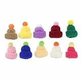 Toyvian Eierwärmer 10 Stück Kleiner Strickmützen Selbstgemacht Bastelzubehör für Weihnachtsmützen und Festdekorationen aus Praktischem Material für Bastelarbeiten
