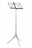 Wittner Notenpult 961d – schwarz, Aufstellhöhe 48-114 cm, kompakt zusammenklappbar, Made in Germany