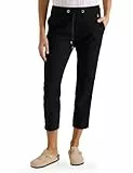 Cecil Mid Waist Slim Leg Hose im Casual Fit Black M