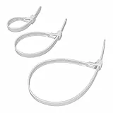 KabelDirekt – Kabelbinder 3er Pack wiederverschließbar mit hoher Zugfestigkeit (lösbare und wiederverwendbare Mehrweg-Kabelbinder für nachhaltigen Einsatz, weiß) - 3x40 Stück, 150, 200mm x 7,4mm
