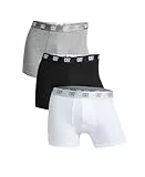 CR7 CRISTIANO RONALDO Herren Enganliegende Boxershorts (3er-Pack), Mehrfarbig (Schwarz/Grau/Weiß), XL