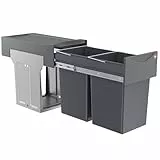 Hailo AS Tandem 15/15 dunkelgrau - 3666101 Einbau Abfallsammler