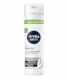 NIVEA MEN Sensitive Rasierschaum (200 ml), Rasierschaum für Männer mit Kamillenextrakt & Vitamin E für eine sanfte Rasur, schützende Formel gegen Hautirritationen