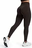 JOYSPELS Sport Leggings Damen Scrunch Butt, Sporthose Damen Lang Blickdicht Po Push Up Gym Seamless Leggins Tights Espresso S
