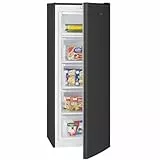 Bomann® Gefrierschrank 143cm I 4 Sterne-Gefrierfach I Temperaturbereich: ≤ -18°C I Tiefkühlschrank leise 40dB I wechselbarer Türanschlag I Gefrierschrank gross I 168L Freezer I GS 7364 schwarz-inox