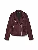 VERO MODA Damen Vmjose Short Faux Suede Jacket Noos, Winetasting, m