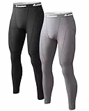 CL convallaria Thermo Unterhose Herren Lange Thermounterhose Männer Warm Innenfleece Thermounterwäsche Skiunterwäsche Funktionsunterwäsche für Winter, 2er Stück