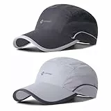 AYPOW 2 Stücke Baseball Cap Herren Damen, Unisex Schnell Trocknend Baseball Cap Baseballkappe, Verstellbar Schnelltrocknend Leichte Sonnenschutz Baseball Caps Für Herren Running Tennis Golf