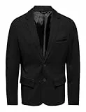 ONLY & SONS Herren ONSMARK Slim 0209. Blazer NOOS Sakko, Black, XL
