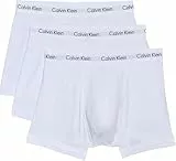Calvin Klein Herren 3er Pack Boxershorts Trunks Unterwäsche, Weiß (White), L