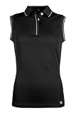 HKM Damen Catherine ärmellos T-Shirt, Schwarz, S