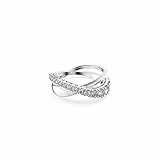 Swarovski Hyperbola Ring, Weiss, Rhodiniert