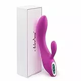 Vibratoren für Sie Klitoris und G-punkt mit Starke Funktion, Adorime Silikon Rabbit Vibrator Analvibrator Dildo Erotik Sexspielzeug für Frauen und Paare mit 7 Vibrationsfrequenz
