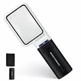 Eschenbach Optik Handlupe mobiluxLED mit LED-Beleuchtung und 3,5X-Vergrößerung Linsengröße: 75x50mm - Made in Germany