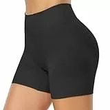 YADIFEN Bauchweg Unterhose Damen Radlerhose Damen Kurz Unterhosen Unter Kleid Shorts(Schwarz,M)