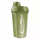 IronMaxx Eiweiß Shaker - 700ml Navy Green Blickdicht | Auslaufsicher, Spülmaschinengeeignet, BPA & DEHP-frei | Proteinshaker mit Drehverschluss, Sieb & Mess-Skala