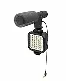 digipower Video Vlogger Set mit 50W LED-Licht und Shotgun Mikrofon für Smartphones, Action-Kameras, DSR- und Videokameras, 2-teiliges Vlogging Set