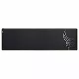 L33T E-Sports Gaming Mauspad (XXL) 920 x 294 x 4 mm (extradick), rutschfreie Unterseite für mehr Stabilität, Hochwertige Textiloberfläche, vernähten Kanten, Gute Gleiteigenschaften, Größe XXL