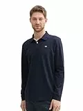 TOM TAILOR Herren 1043278 Longsleeve Basic Piqué Poloshirt, 10668-Sky Captain Blue, L