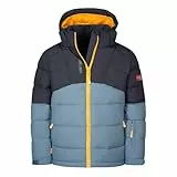 Trollkids Kids Gryllefjord Jacket 140, Black/Steel Blue