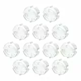 Offgridtec 12 x Kindersicherung Steckdose mit sicherem 2-Wege-Drehmechanismus, Wiederverwendbare Steckdosen-Kindersicherung, Langlebiger ABS-Kunststoff, Passend für Standard – Transparent
