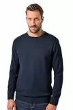 JP 1880 Herren große Größen Übergrößen Menswear L-8XL JP Aware Pullover, recycelte Materialien, Strukturstrick, bis 7 XL Navy blau 5XL 843119130-5XL