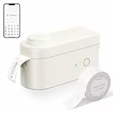 Makeid L1-C Etikettendrucker, Etikettiergerät Selbstklebend Beschriftungsgerät Bluetooth Tragbarer Labeldrucker Mini Label Printer für Zuhause & Büro, Druckgröße 9-16 mm 31mm/s