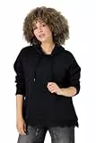 Ulla Popken Damen große Größen Übergrößen Plus Size Hoody mit Spitzen Saum