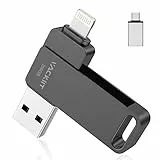 Vackiit USB Stick für iPhone 256GB Apple Zertifizierter Lightning, USB C Stick USB 3.0 Foto Stick iPhone,Speichererweiterung Stick für iPad,iOS,OTG Android Handy,PC mit MFI Lightning,USB 3.0,Type C