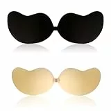 SpetngSake 2 Stück Klebe BH Push up für Kleine Brüste,Unsichtbarer Klebe-BHS,Push up Klebe BH Große Brust Pads,Backless Strapless Sticky Bra,Trägerloser BH Rückenfrei Große Größen für Badeanzug Kleid