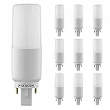 SEBSON LED Lampe G24 neutralweiß 7W, ersetzt 50W Glühlampe, 660 Lumen, G24d Unsiversal-Sockel (G24d-1, G24d-2, G24d-3), Leuchtmittel 220°, 10er Pack