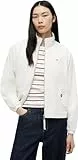 Tommy Jeans Damen Übergangsjacke Zip Cotton mit Reißverschluss, Weiß (Ecru), XS
