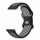 Vancle Uhrenarmband 22mm Herren Damen, Neues Wasserdichtes Silikon Armband 22mm Smartwatch Zubehör Zweifarbiges Atmungsaktives Armbänder für Herren Damen