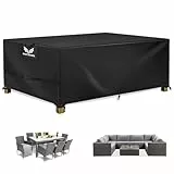 PATWING Abdeckung Gartenmöbel Winterfest, 600D Oxford Gartenmöbel Abdeckung, Asserdicht,Winddicht,UV-Beständiges Gartenmöbel Abdeckung Wasserdicht, für Sitzgruppe Gartentisc (170x94x70cm)