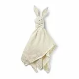 Elodie Details Schnuffeltuch, Schmusedecke, Baby Blinkie Schmusetuch aus 100% Öko-Tex & Bio-Baumwolle - Extraweicher & Waschbar - Kuscheltuch Schlaftier für Babys & Kleinkinder - Vanilla White