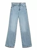 VERO MODA Straight Fit Jeans Stone Washed Denim Hose High Waist Schlag Pantsl VMTESSA, Farben:Hellblau,Größe Damen:W29 L32,Z - Länge L30/32/34/36/38:L32