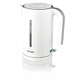 Cloer 4111 Wasserkocher, 2200 W, große Wasserstandsanzeige, Trockengeh- und Überhitzungsschutz, 1,7 Liter, weiß