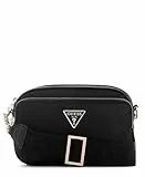 GUESS Damen Gemma Crossbody-Kamera Umhängetasche, Schwarz