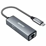 BENFEI USB C auf Ethernet Gigabit Adapter 100W PD, USB C (Thunderbolt 3/4) auf RJ45 Netzwerk LAN 1Gbps mit Stromversorgung, kompatibel mit iPhone 15 Pro/Max MacBook Pro/Air 2023 iPad Pro iMac