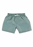 Sterntaler Badeshorts uni - UV-Schutz 50+ Schwimmhose - Jungen Beachwear schnelltrocknend - Kinder Badehose mit Windeleinsatz bis Größe 86/92 und verstellbarem Kordelzug im Bund, mattgrün, Größe 92