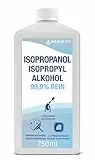 Maxxi Clean | Reines Isopropanol (99,9%) Reinigungsalkohol | 1x 750 ml Fettlöser & Lösungsmittel | Rubbing Alcohol Isopropylalkohol Alkohol-Reiniger Reinigungsalkohol