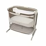 Maxi Cosi Iora Select Baby Stubenbett, 0–6 Monate (9 kg), Faltbares Beistellbett Schaukelnd/Schaukelbett, CloudCore-Matratze 3 cm, 5 Höhenstufen, 4 Leichtgängige Rollen, Easy Slide, Elegance Truffle