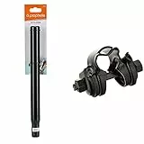 Prophete 6506 Unisex – Erwachsene Sattelstütze Stahl, Länge: 300mm,Ø27,2mm,Farbe:schwarz,OneSize & 6533 Fahrrad Sattelkloben / Sattelbefestigung - schwarz L